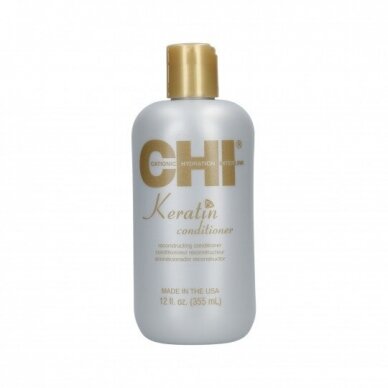 CHI KERATIN atkuriamasis plaukų kondicionierius, 355 ml. CHI KERATIN atkuriamasis plaukų kondicionierius, 355 ml.