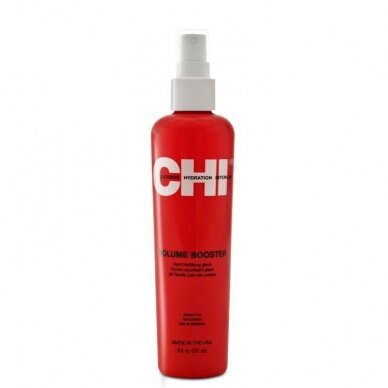 CHI TS VOLUME BOOSTER LIQUID GEL apimties suteikiantis skystas gelis-purškiklis plaukams, 237 ml CHI TS VOLUME BOOSTER LIQUID GEL apimties suteikiantis skystas gelis-purškiklis plaukams, 237 ml