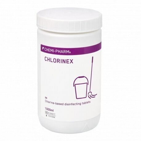 CHLORINEX dezinfekcinės chloro tabletės, 300 vnt. CHLORINEX dezinfekcinės chloro tabletės, 300 vnt.