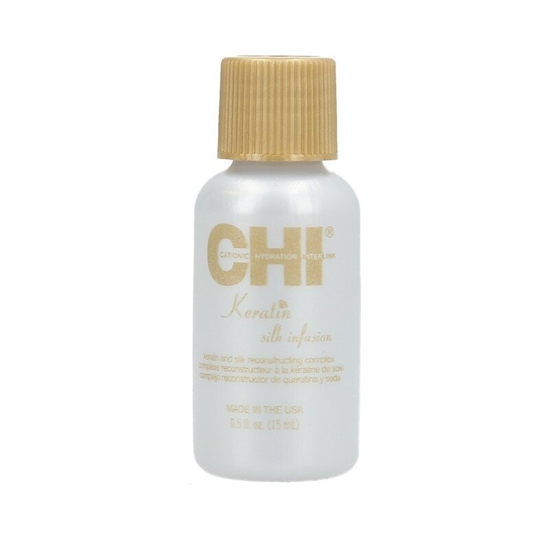 CHI KERATIN Silk Infusion Keratino procedūra su šilku, 15 ml. CHI KERATIN Silk Infusion Keratino procedūra su šilku, 15 ml.