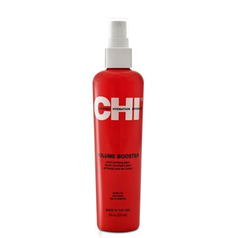 CHI TS VOLUME BOOSTER LIQUID GEL apimties suteikiantis skystas gelis-purškiklis plaukams, 237 ml CHI TS VOLUME BOOSTER LIQUID GEL apimties suteikiantis skystas gelis-purškiklis plaukams, 237 ml