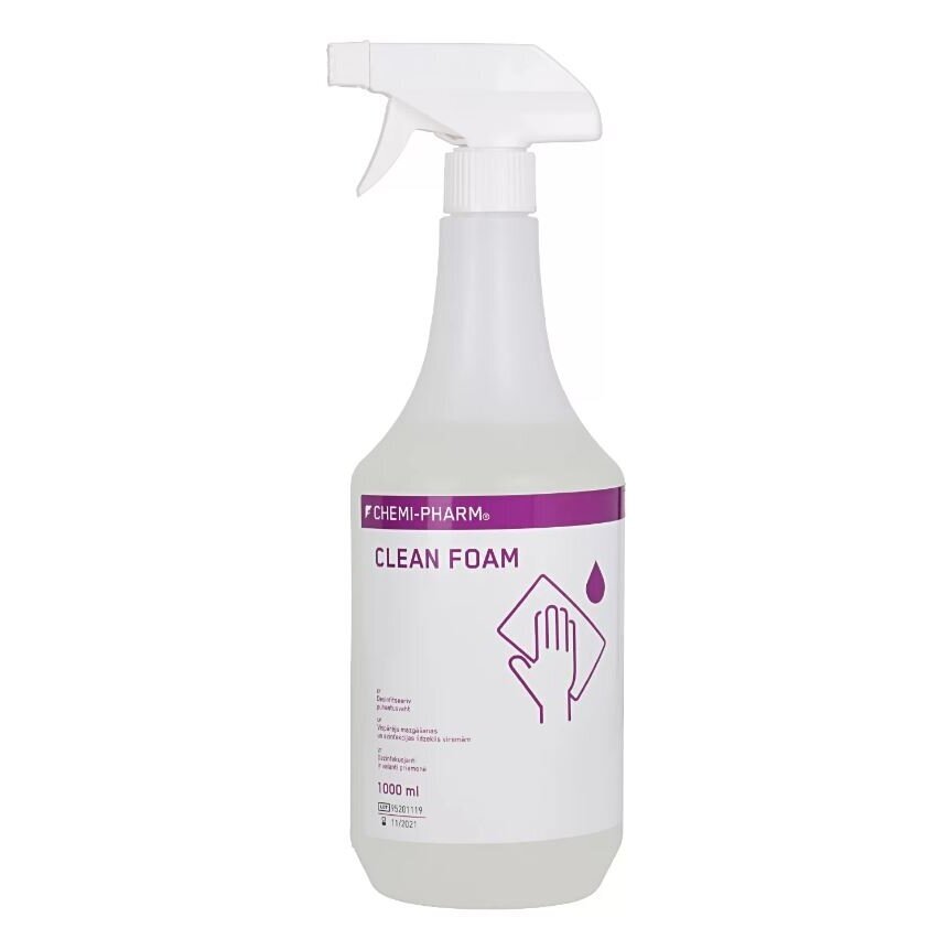 CHEMI-PHARM paviršių valymo ir dezinfekcinės putos CLEAN FOAM, 1000 ml 1 CHEMI-PHARM paviršių valymo ir dezinfekcinės putos CLEAN FOAM, 1000 ml 1