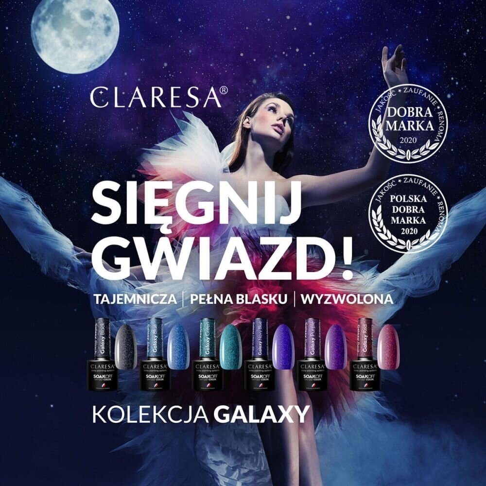 CLARESA ilgalaikis hibridinis nagų lakas Galaxy Green, 5g. 3