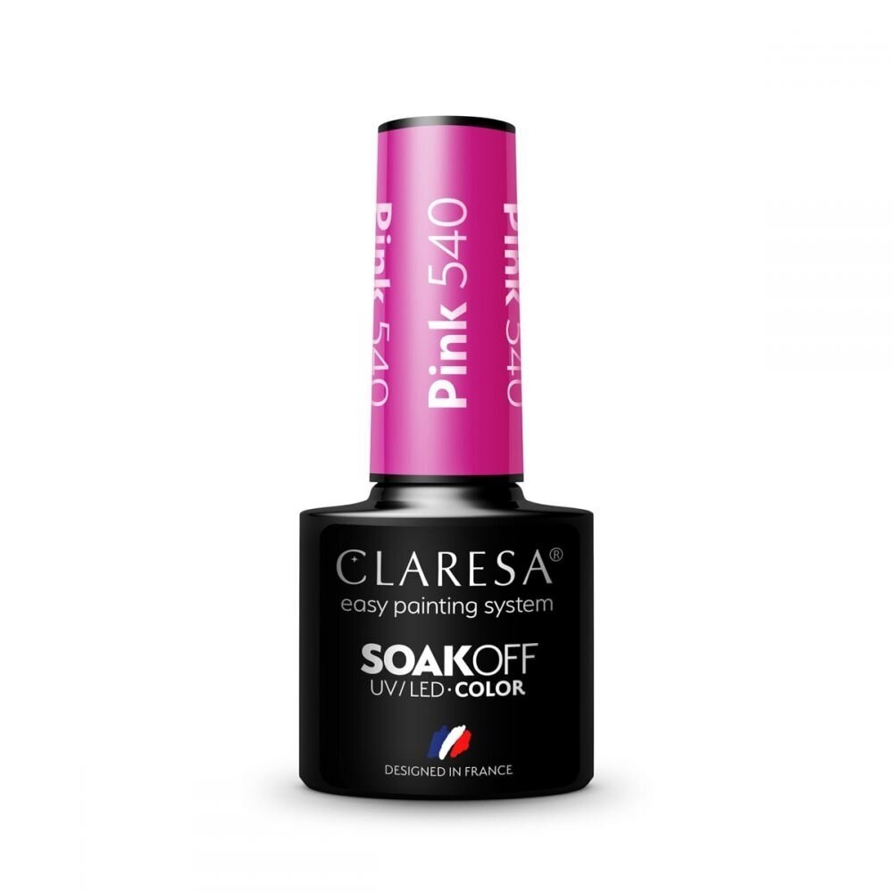CLARESA ilgalaikis hibridinis nagų lakas PINK 540, 5g.