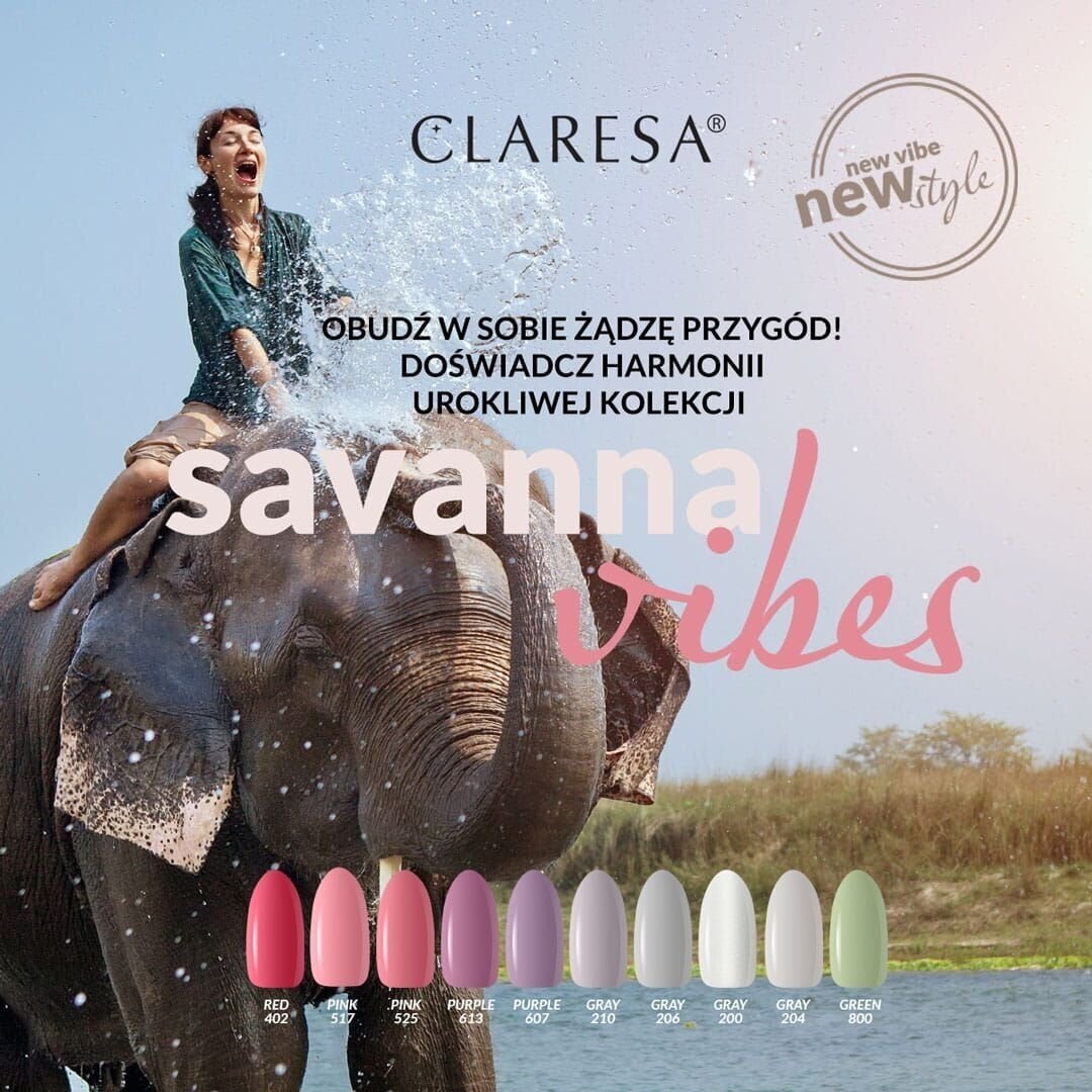 CLARESA ilgalaikis hibridinis nagų lakas GRAY 206, 5g. 2