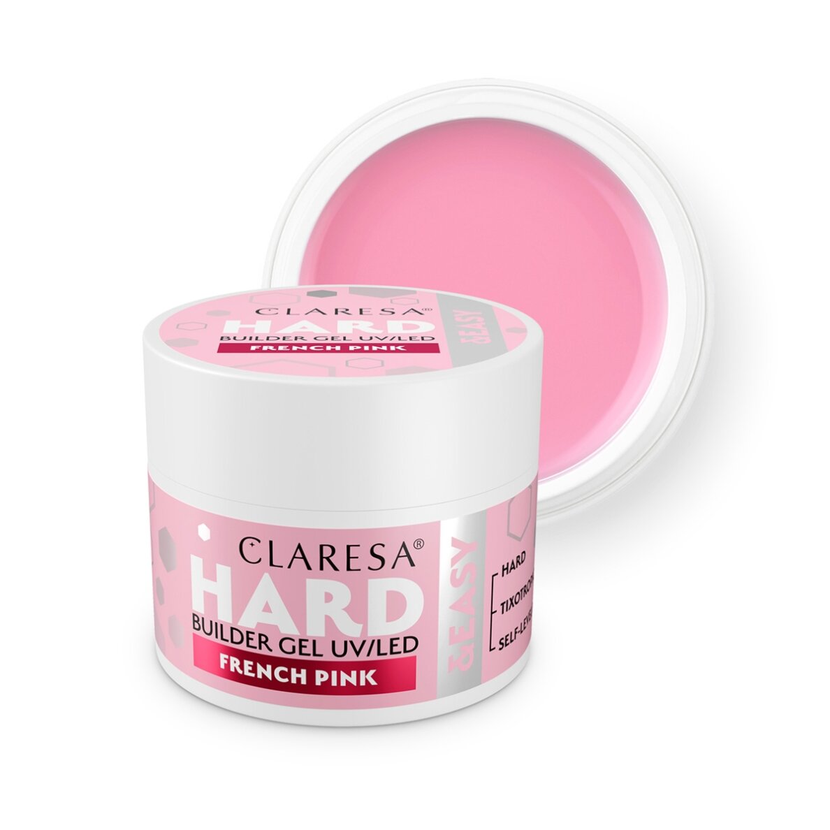 CLARESA BUILDER Hard&Easy statybinis gelis FRENCH PINK, 45 g CLARESA BUILDER Hard&Easy statybinis gelis FRENCH PINK, 45 g