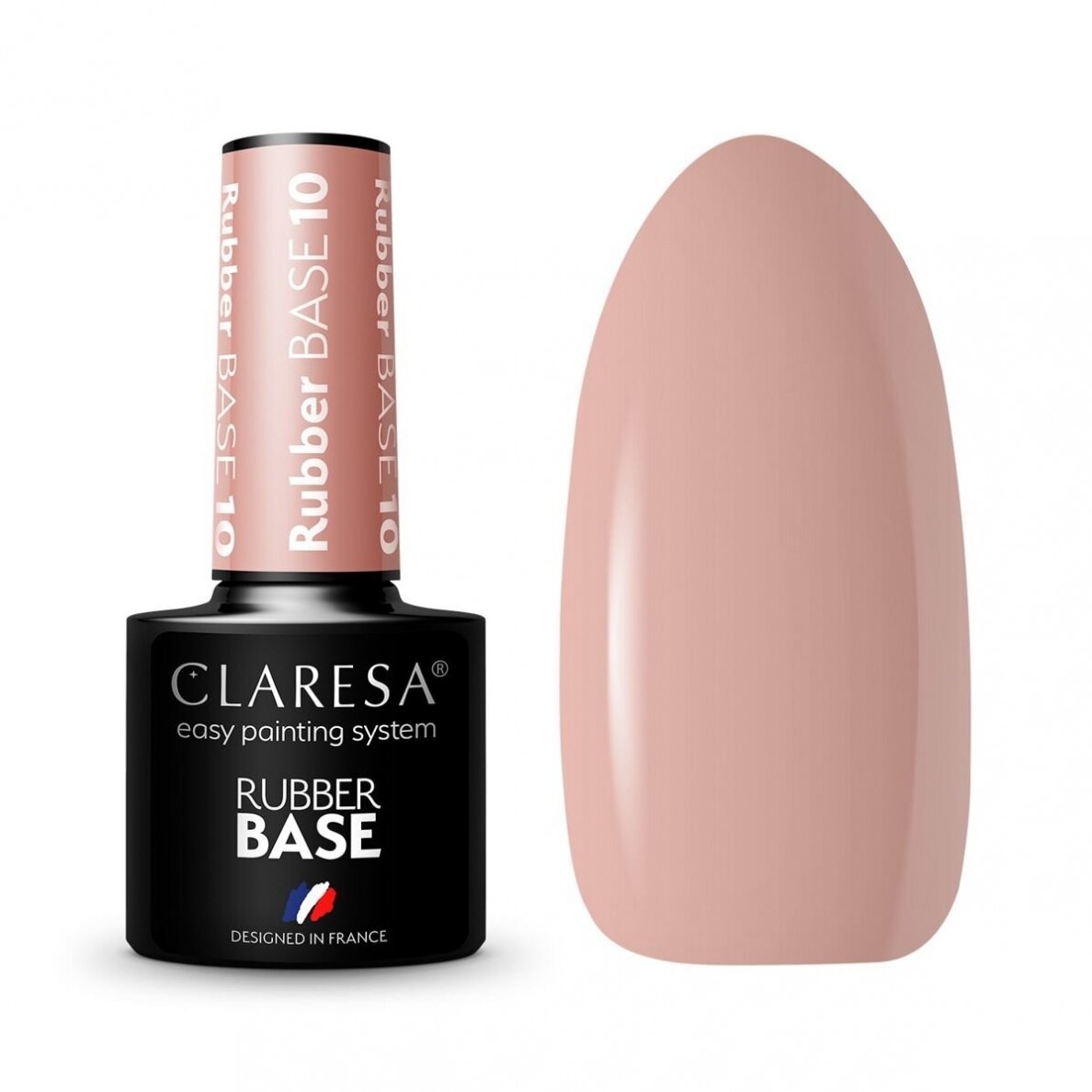 CLARESA hibridinė kaučiukinė gelinio lakavimo bazė RUBBER BASE 10, 5g. CLARESA hibridinė kaučiukinė gelinio lakavimo bazė RUBBER BASE 10, 5g.