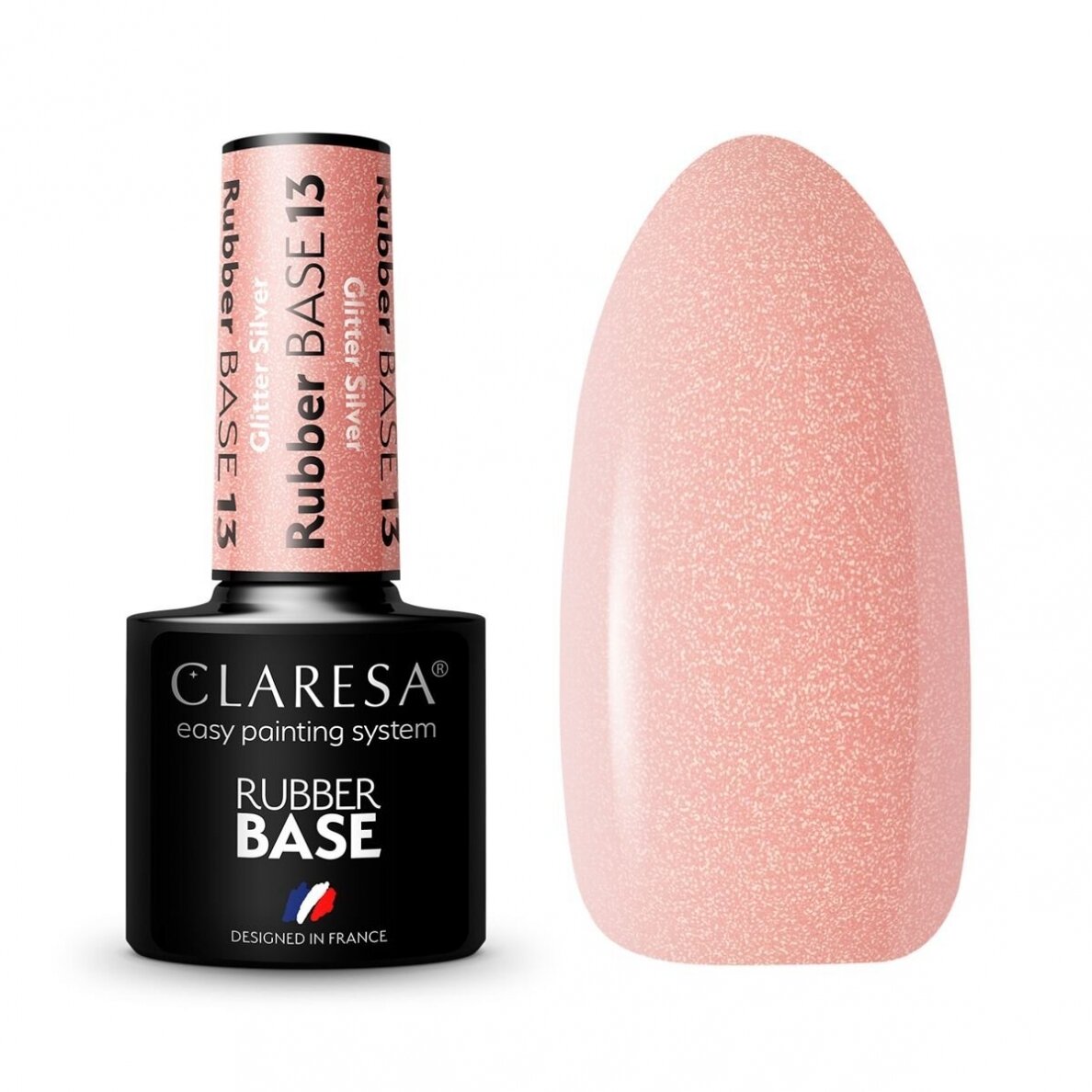 CLARESA hibridinė kaučiukinė gelinio lakavimo bazė RUBBER BASE 13, 5g. CLARESA hibridinė kaučiukinė gelinio lakavimo bazė RUBBER BASE 13, 5g.