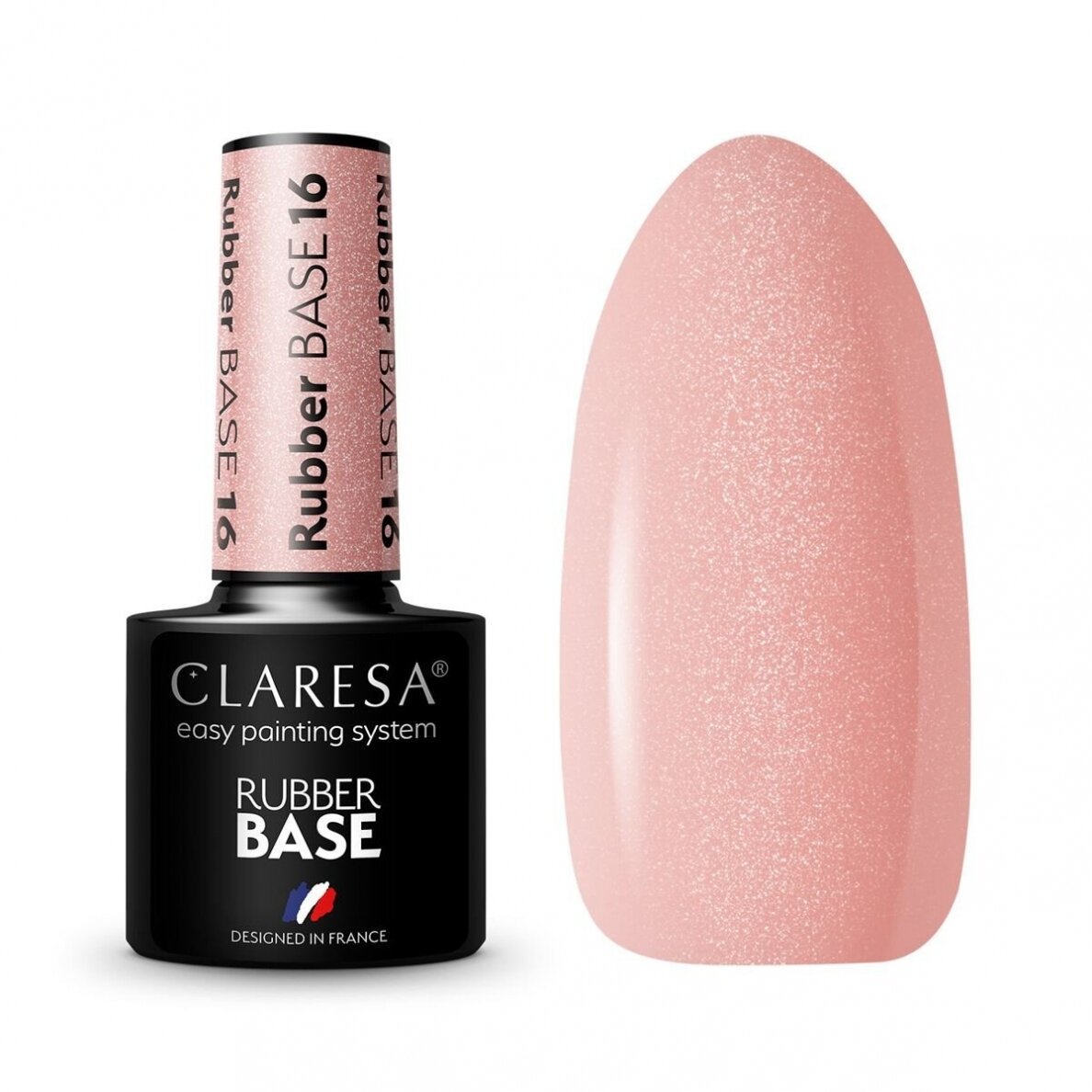 CLARESA hibridinė kaučiukinė gelinio lakavimo bazė RUBBER BASE 16 , 5g. CLARESA hibridinė kaučiukinė gelinio lakavimo bazė RUBBER BASE 16 , 5g.