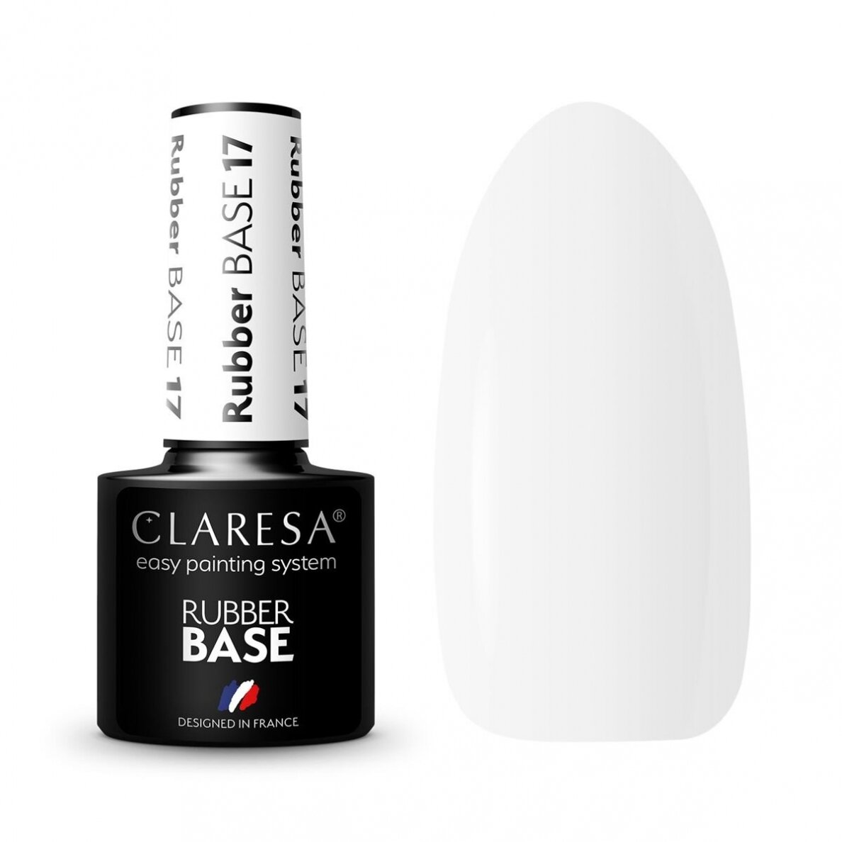 CLARESA hibridinė kaučiukinė gelinio lakavimo bazė RUBBER BASE 17, 5g.
