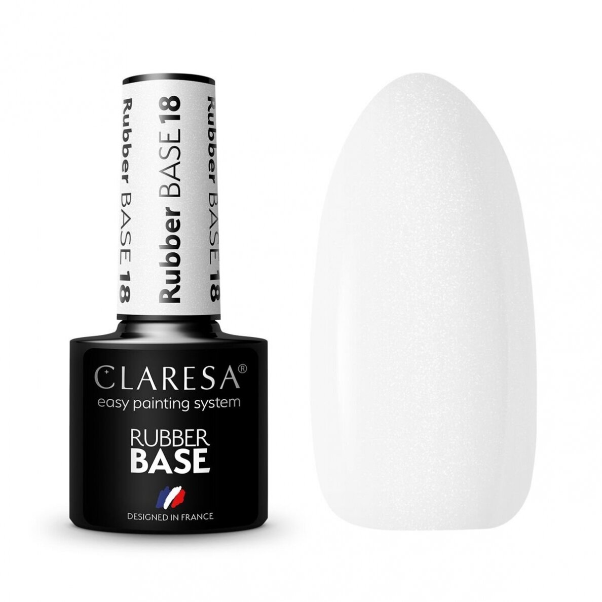 CLARESA hibridinė kaučiukinė gelinio lakavimo bazė RUBBER BASE 18, 5g. CLARESA hibridinė kaučiukinė gelinio lakavimo bazė RUBBER BASE 18, 5g.