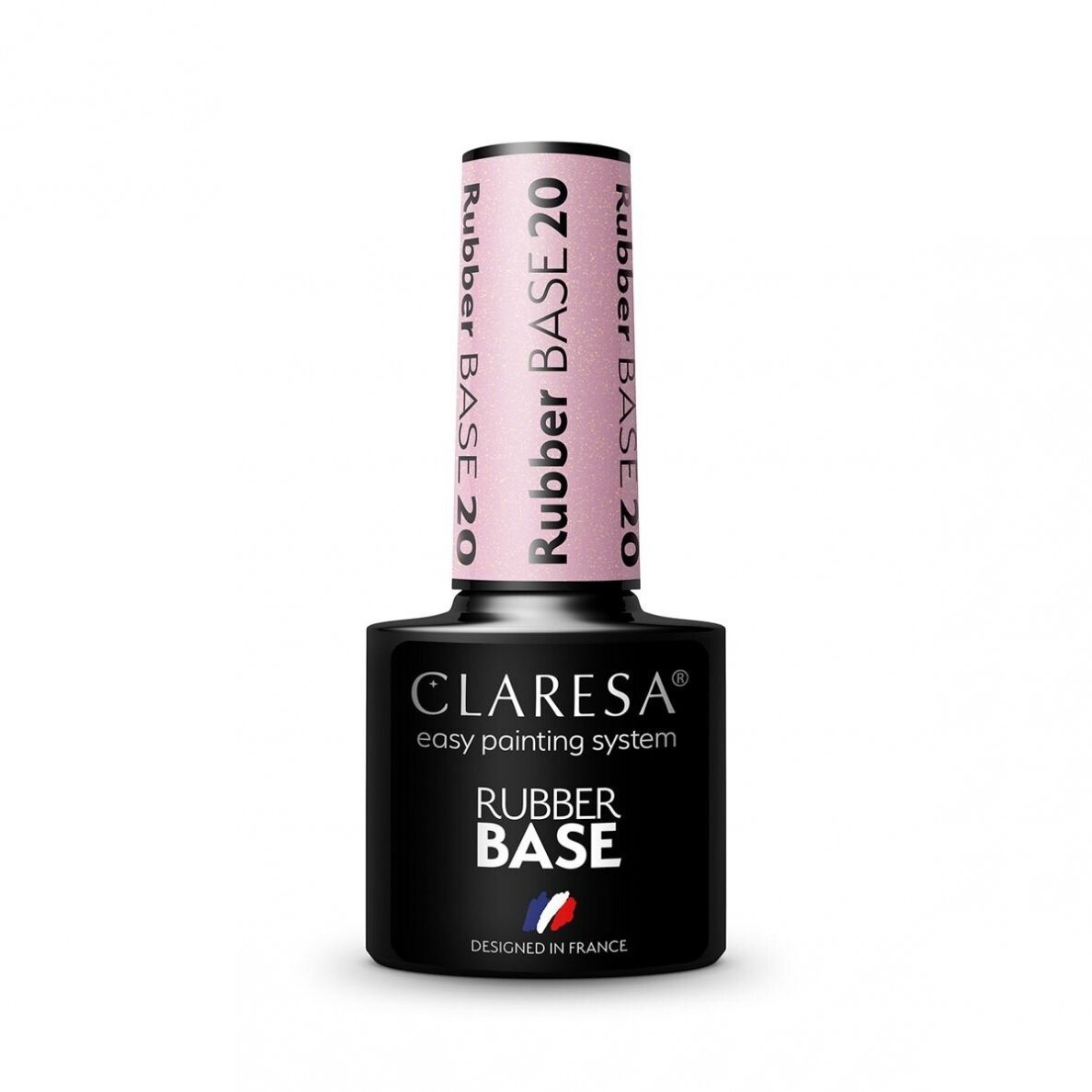 CLARESA hibridinė kaučiukinė gelinio lakavimo bazė RUBBER BASE 20, 5g. 2 CLARESA hibridinė kaučiukinė gelinio lakavimo bazė RUBBER BASE 20, 5g. 2
