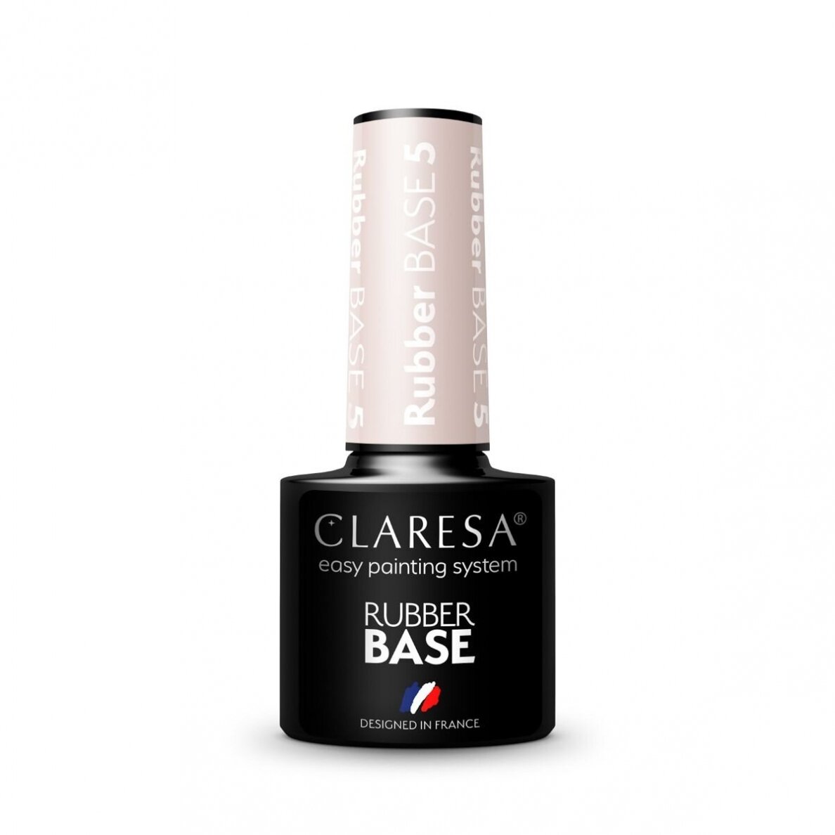 CLARESA hibridinė kaučiukinė gelinio lakavimo bazė RUBBER BASE 5, 5g. 2 CLARESA hibridinė kaučiukinė gelinio lakavimo bazė RUBBER BASE 5, 5g. 2