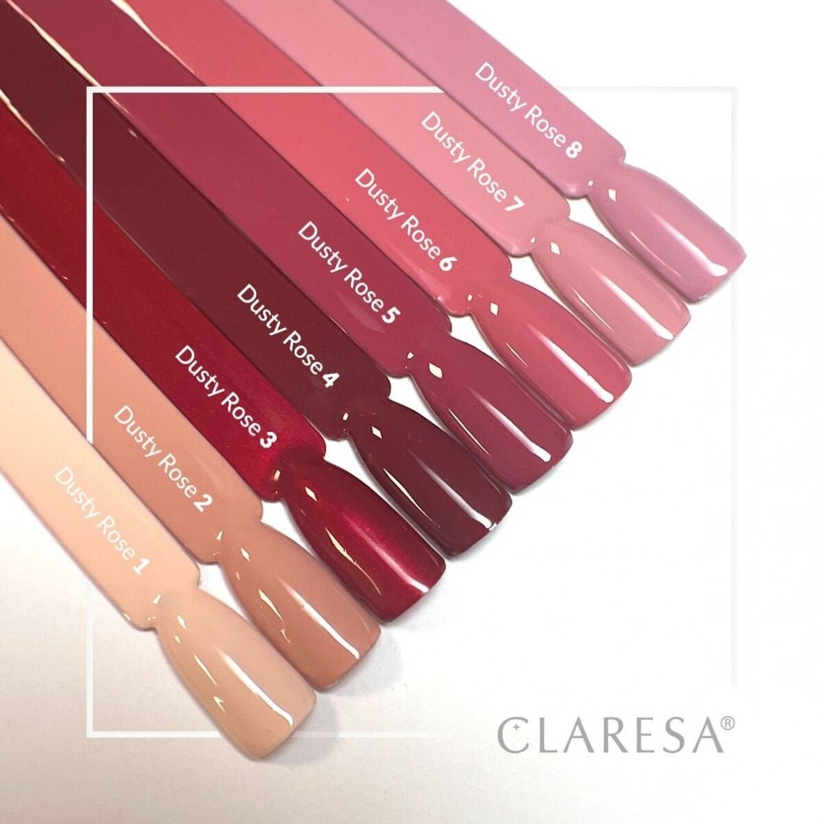 CLARESA ilgalaikis hibridinis nagų lakas DUSTY ROSE 5, 5g. 1