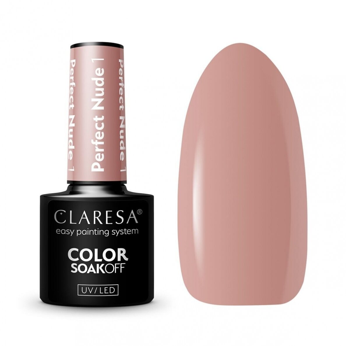 CLARESA ilgalaikis hibridinis nagų lakas PERFECT NUDE 1, 5g.