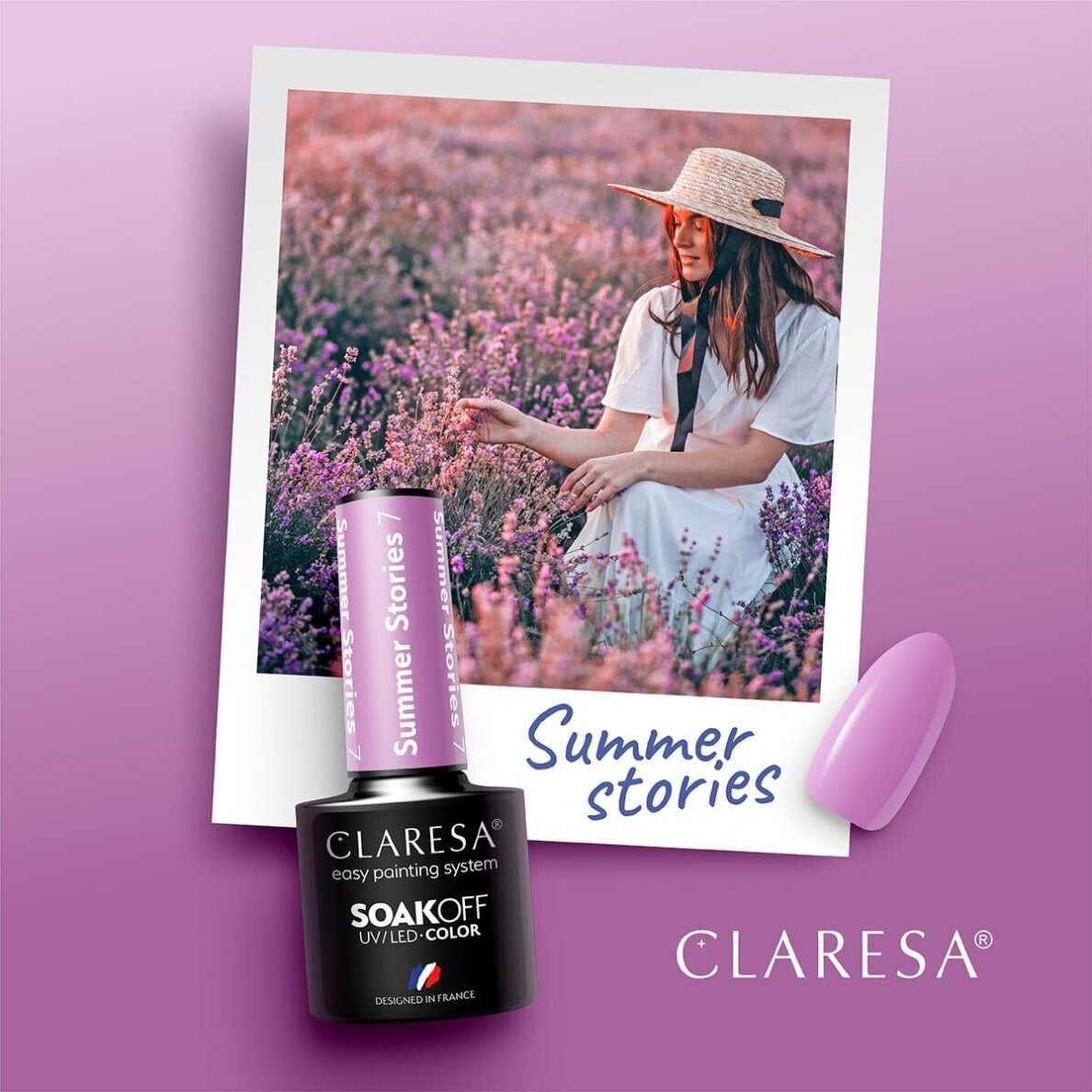 CLARESA ilgalaikis hibridinis nagų lakas SUMMER STORIES 7, 5g. 1 CLARESA ilgalaikis hibridinis nagų lakas SUMMER STORIES 7, 5g. 1