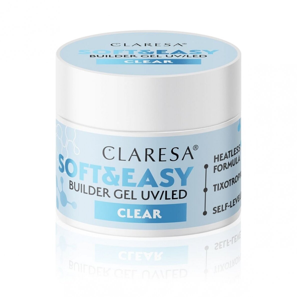 CLARESA statybinis gelis SOFT&EASY GEL CLEAR, 12 g. 3 CLARESA statybinis gelis SOFT&EASY GEL CLEAR, 12 g. 3