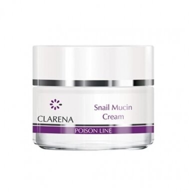 CLARENA POISON LINE SNAIL MUCIN CREAM lengvas kremas su sraigių mucinu, 50 ml CLARENA POISON LINE SNAIL MUCIN CREAM lengvas kremas su sraigių mucinu, 50 ml