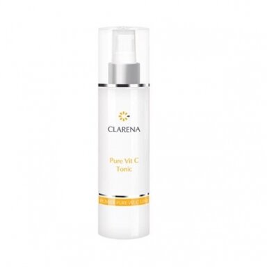 CLARENA POWER PURE VIT C tonikas papilkėjusiai ir jautriai odai, 200ml CLARENA POWER PURE VIT C tonikas papilkėjusiai ir jautriai odai, 200ml