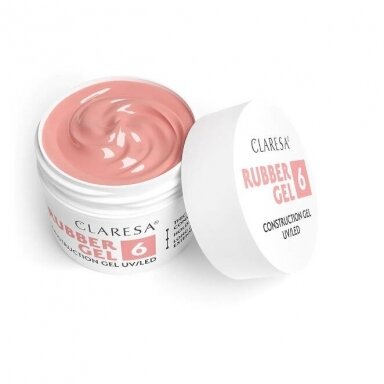 CLARESA gelinio lakavimo bazė RUBBER GEL 6, 12 g CLARESA gelinio lakavimo bazė RUBBER GEL 6, 12 g