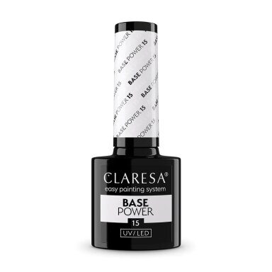 CLARESA hibridinė gelinio lakavimo bazė POWER BASE 15, 5 g. CLARESA hibridinė gelinio lakavimo bazė POWER BASE 15, 5 g.