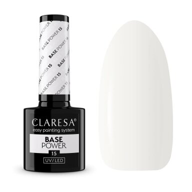 CLARESA hibridinė gelinio lakavimo bazė POWER BASE 15, 5 g. CLARESA hibridinė gelinio lakavimo bazė POWER BASE 15, 5 g.