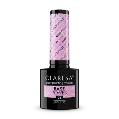CLARESA hibridinė gelinio lakavimo bazė POWER BASE 21, 5 g. CLARESA hibridinė gelinio lakavimo bazė POWER BASE 21, 5 g.
