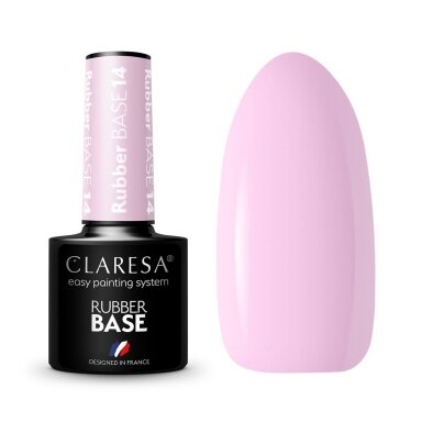 CLARESA hibridinė kaučiukinė gelinio lakavimo bazė RUBBER BASE 14, 5g. CLARESA hibridinė kaučiukinė gelinio lakavimo bazė RUBBER BASE 14, 5g.