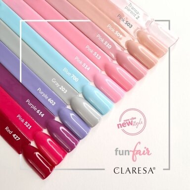 CLARESA ilgalaikis hibridinis nagų lakas PINK 509, 5g.