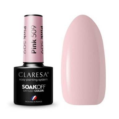 CLARESA ilgalaikis hibridinis nagų lakas PINK 509, 5g.