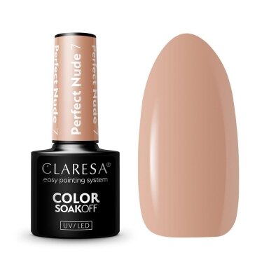 CLARESA ilgalaikis hibridinis nagų lakas PERFECT NUDE 7, 5g. CLARESA ilgalaikis hibridinis nagų lakas PERFECT NUDE 7, 5g.