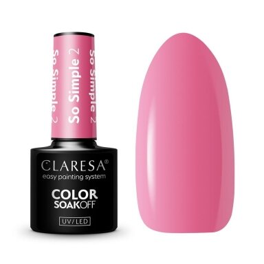CLARESA ilgalaikis hibridinis nagų lakas PINK SO SIMPLE 2, 5g. CLARESA ilgalaikis hibridinis nagų lakas PINK SO SIMPLE 2, 5g.