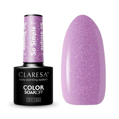 CLARESA ilgalaikis hibridinis nagų lakas PURPLE SO SIMPLE 7, 5g. CLARESA ilgalaikis hibridinis nagų lakas PURPLE SO SIMPLE 7, 5g.