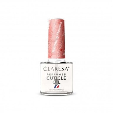 CLARESA PERFUMED CUTICLE OIL TEMPTING FLOWER parfumuotas odelių aliejukas, 5 ml CLARESA PERFUMED CUTICLE OIL TEMPTING FLOWER parfumuotas odelių aliejukas, 5 ml