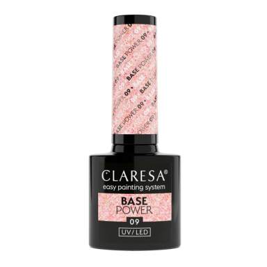 CLARESA nerūgštinė hibridinė gelinio lakavimo bazė POWER 09, 5g CLARESA nerūgštinė hibridinė gelinio lakavimo bazė POWER 09, 5g