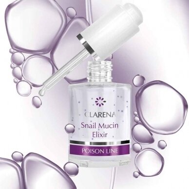 CLARENA POISON LINE SNAIL MUCIN ELIXIR eliksyras su sraigių mucinu, 30 ml 1 CLARENA POISON LINE SNAIL MUCIN ELIXIR eliksyras su sraigių mucinu, 30 ml 1