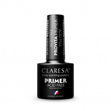 CLARESA Acid Free Provita Primer nagų plokštelės nuriebalintojas, 5 g. CLARESA Acid Free Provita Primer nagų plokštelės nuriebalintojas, 5 g.