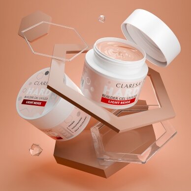 CLARESA BUILDER Hard&Easy statybinis gelis LIGHT BEIGE, 45 g 2 CLARESA BUILDER Hard&Easy statybinis gelis LIGHT BEIGE, 45 g 2