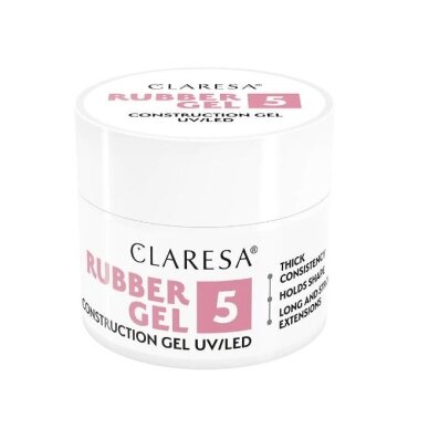 CLARESA gelinio lakavimo bazė RUBBER GEL 5, 12 g 1 CLARESA gelinio lakavimo bazė RUBBER GEL 5, 12 g 1