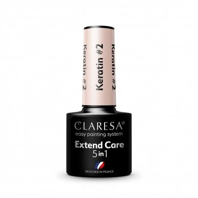 CLARESA hibridinė gelinio lakavimo bazė Extend Care 5 in 1 KERATIN #2, 5 g. CLARESA hibridinė gelinio lakavimo bazė Extend Care 5 in 1 KERATIN #2, 5 g.