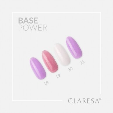 CLARESA hibridinė gelinio lakavimo bazė POWER BASE 20, 5 g. 2 CLARESA hibridinė gelinio lakavimo bazė POWER BASE 20, 5 g. 2