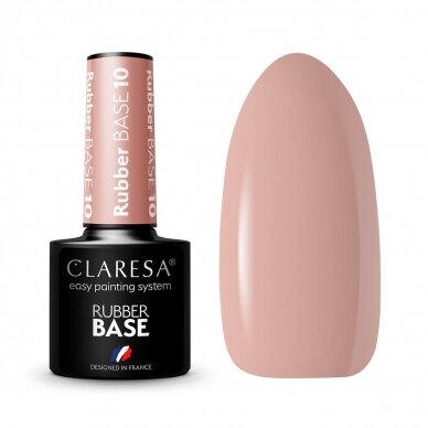 CLARESA hibridinė kaučiukinė gelinio lakavimo bazė RUBBER BASE 10, 5g. CLARESA hibridinė kaučiukinė gelinio lakavimo bazė RUBBER BASE 10, 5g.