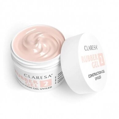 CLARESA gelinio lakavimo bazė RUBBER GEL 2, 12 g CLARESA gelinio lakavimo bazė RUBBER GEL 2, 12 g