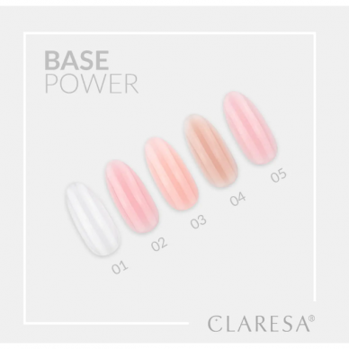 CLARESA hibridinė gelinio lakavimo bazė POWER BASE 2, 5g 3 CLARESA hibridinė gelinio lakavimo bazė POWER BASE 2, 5g 3