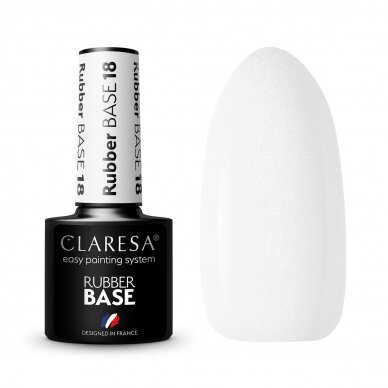 CLARESA hibridinė kaučiukinė gelinio lakavimo bazė RUBBER BASE 18, 5g. CLARESA hibridinė kaučiukinė gelinio lakavimo bazė RUBBER BASE 18, 5g.