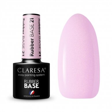 CLARESA hibridinė kaučiukinė gelinio lakavimo bazė RUBBER BASE 21 , 5g. CLARESA hibridinė kaučiukinė gelinio lakavimo bazė RUBBER BASE 21 , 5g.