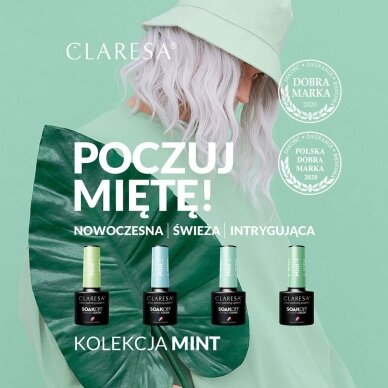 CLARESA ilgalaikis hibridinis nagų lakas MINT 3, 5g. 2