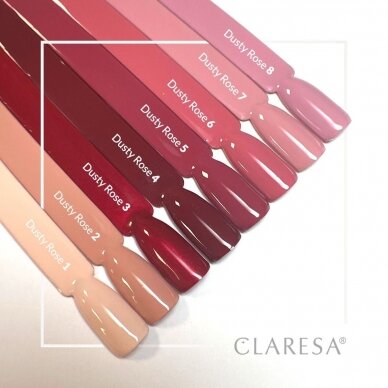 CLARESA ilgalaikis hibridinis nagų lakas DUSTY ROSE 2, 5g. 1 CLARESA ilgalaikis hibridinis nagų lakas DUSTY ROSE 2, 5g. 1