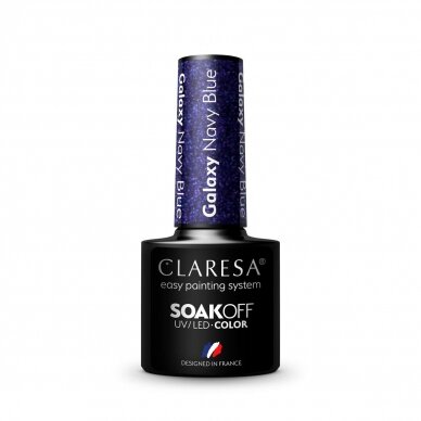 CLARESA ilgalaikis hibridinis nagų lakas Galaxy Navy Blue, 5g. 2