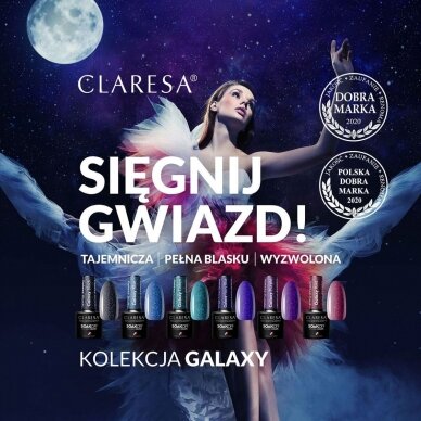 CLARESA ilgalaikis hibridinis nagų lakas Galaxy Purple, 5g. 3